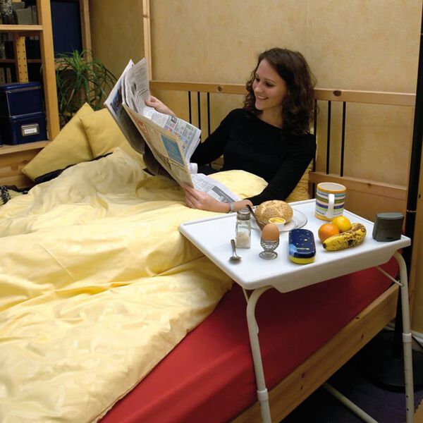 MESA LING Tavolino a Vassoio Regolabile per TV Tavolino Bianco