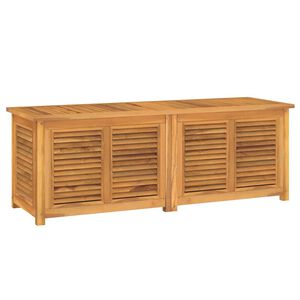 vidaXL Contenitore Giardino con Borsa 150x50x55 cm Legno Massello Teak