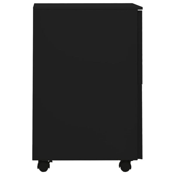 vidaXL Schedario Mobile Nero 39x45x67 cm in Acciaio