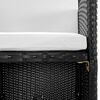 vidaXL Set da Pranzo da Giardino 9 pz con Cuscini in Polyrattan Nero