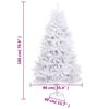 vidaXL Albero di Natale Artificiale Incernierato con Base Bianco 180cm