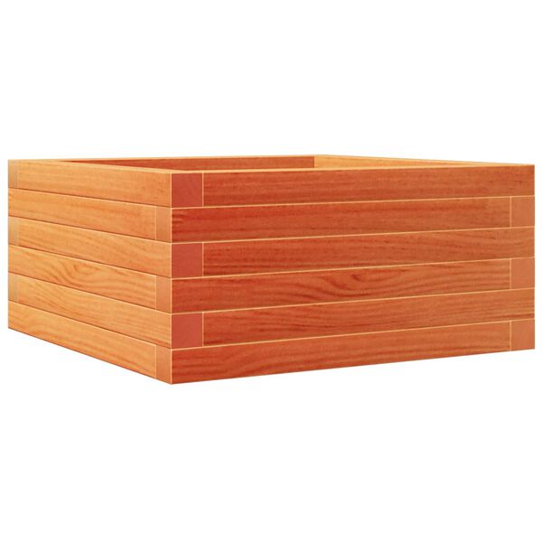 vidaXL Fioriera Giardino Marrone Cera 50x50x23 cm Legno Massello Pino