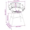 vidaXL Sedia da pranzo 2 pcs Naturale 49 x 51 x 81 cm Rattan e Ferro