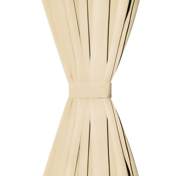 vidaXL 2 Pz Tende in Micro Raso con Passanti 140x225 cm Beige