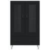 vidaXL Credenza Nera 69,5x31x115 cm in Legno Multistrato