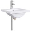 vidaXL Lavabo con rubinetto e scarico Cromato 42 x 40 x 16,5 cm