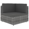 vidaXL Set Divani da Giardino 9 pz con Cuscini in Polyrattan Grigio