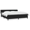 vidaXL Giroletto a Molle con Materassi Nero 200x220 cm in Velluto