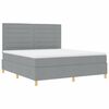 vidaXL Letto a Sorgente LED Grigio chiaro 180 x 200 cm Tessuto