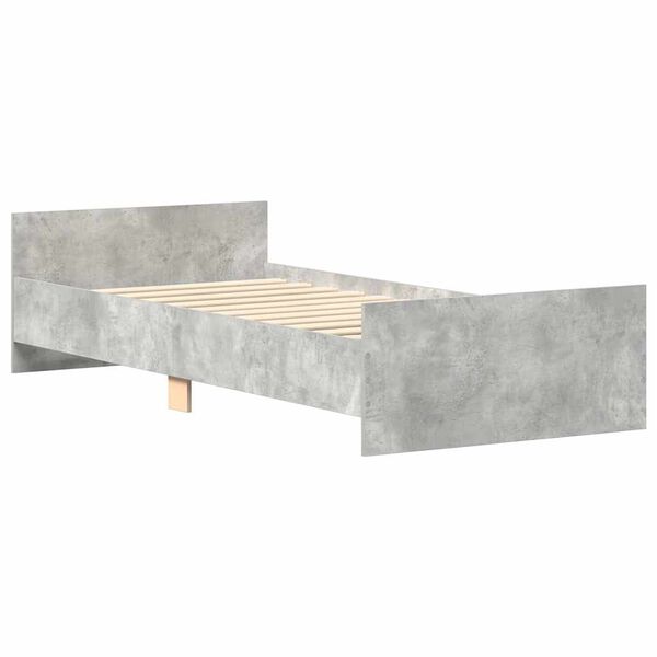 vidaXL Giroletto Grigio Cemento 90x190 cm in Legno Multistrato