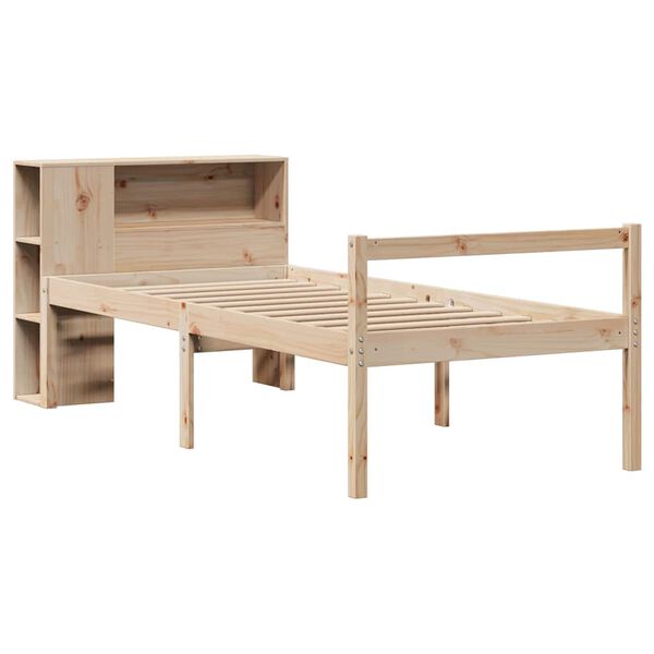 vidaXL Letto Libreria senza Materasso 90x200 cm Legno Massello Pino