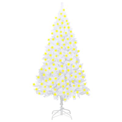 vidaXL Albero di Natale Preilluminato con Rami Spessi Bianco 210 cm