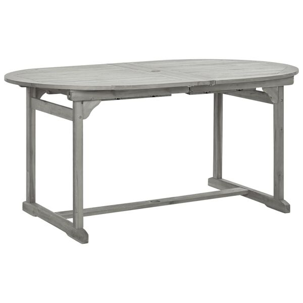 vidaXL Tavolo da Pranzo per Esterni (160-240)x100x75cm Massello Acacia