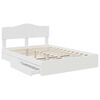 vidaXL Letto con Contenitore Bianco 160 x 200 cm Legno multistrato
