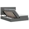 vidaXL Letto con Contenitore Grigio Scuro 180 x 200 cm Tessuto