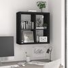 vidaXL Mensola a Muro a Cubo Nera 69,5x29,5x69,5 cm in MDF