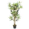 vidaXL Albero Bamb&ugrave; Artificiale 552 Foglie 120 cm Verde