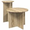 vidaXL Set tavolini 2 pz Rovere Sonoma &Oslash; 45 x 35 cm
