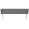 vidaXL Testiera ad Orecchio Grigio Scuro 203x16x78/88 cm in Tessuto