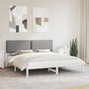 vidaXL Letto con Testiera Rivestita Grigio chiaro 200 x 200 cm