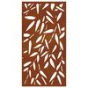 vidaXL Decorazione Muro Giardino 105x55 cm Foglie Bamb&ugrave; Acciaio Corten