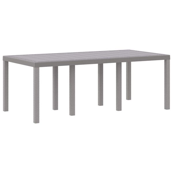 vidaXL Tavolo da Pranzo da Giardino Grigio chiaro 200 x 100 x 73 cm