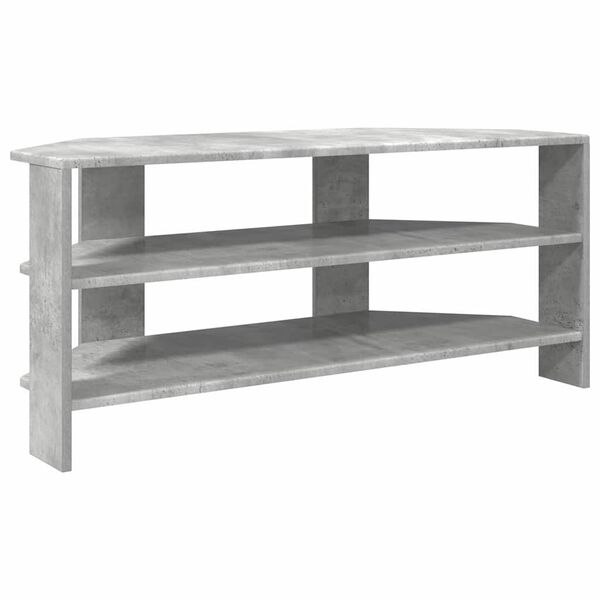 vidaXL MobileTVAngolare Grigio cemento 102x40,5x45cm Legno multistrato