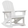vidaXL Poltrona a dondolo Adirondack Bianco HDPE