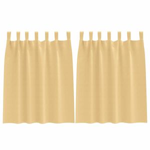 vidaXL Tende Blackout con Anelli 2 pz Beige 140 x 140 cm Poliestere