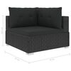 vidaXL Set Divani da Giardino 10 pz con Cuscini in Polyrattan Nero