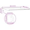 vidaXL Telaio per tende da sole retrattile manuale Bianco 4 x 2 m