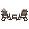 vidaXL Set Divani da Giardino 3 pz in Legno Massello di Abete