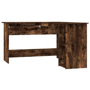 vidaXL Scrivania Angolare Rovere Fumo 120x140x75 cm Legno Multistrato