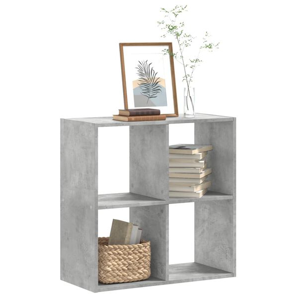 vidaXL Libreria Grigio Cemento 68,5x32x68,5 cm in Legno Multistrato