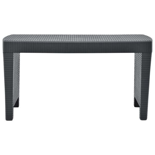 vidaXL Set Salotto da Giardino 3 pz in Plastica Antracite