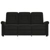 vidaXL Poltrona Massaggiante Reclinabile a 3 Posti Nera in Microfibra