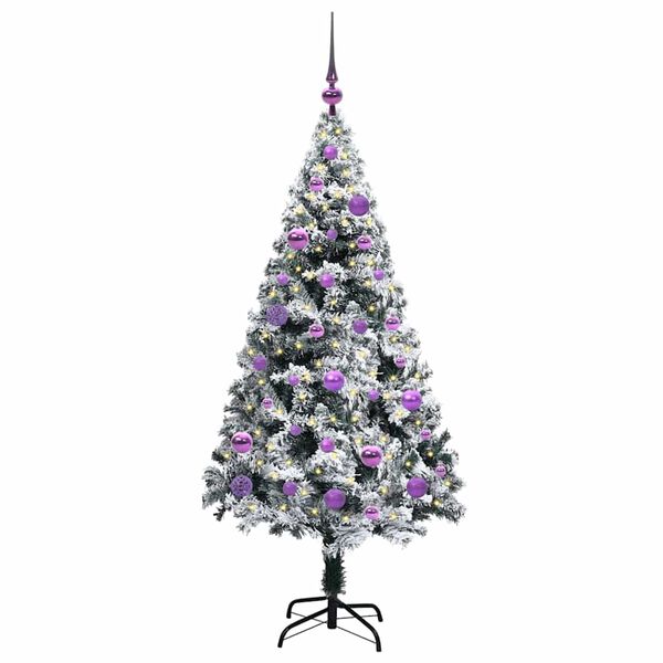 vidaXL Albero di Natale artificiale con 150 LED Verde 150 cm