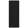 vidaXL Mobiletto da Parete Rovere Nero 34,5x34x90 cm in Legno Massello