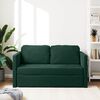 vidaXL Divano Letto da Terra 2 in 1 Verde Scuro 122x204x55 cm Velluto
