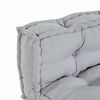 vidaXL Cuscino per Divano Pallet 2 pcs Grigio 120 x 80 x 38 cm Tessuto