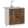 vidaXL Mobiletto per lavabo con porta Porto Marrone 80 x 46 x 81,5 cm