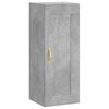 vidaXL Mobile a Parete Grigio Cemento 34,5x34x90 cm Legno Multistrato