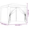 vidaXL Tenda per Feste 4 Pareti Laterali in Rete Verde 2,5x2,5m HDPE