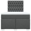 vidaXL Giroletto a Molle con Materasso Grigio Scuro 120x200 cm Tessuto
