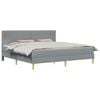 vidaXL Struttura letto con materasso Grigio chiaro 180 x 200 cm