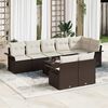 vidaXL Set Divano da Giardino 9 pcs Marrone polyrattan