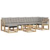 vidaXL Set di divani da esterno 8 pcs Bianco e Grigio Chiaro