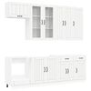 vidaXL Unit&agrave; Cucina LUCCA 8 pz Bianco Legno ingegnerizzato