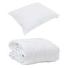 vidaXL Duvet Estivo con cuscino 2 pcs Bianco Microfibra