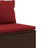 vidaXL Set Divani da Giardino 11 pz con Cuscini Polyrattan Marrone